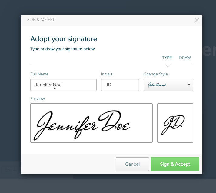 Signing Your Document – Proposify
