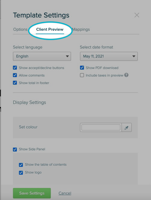 Client Preview Settings - Hierarchy – Proposify