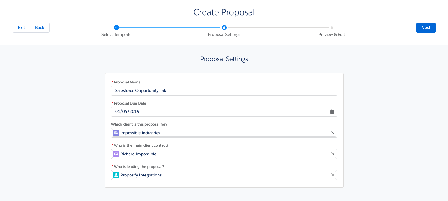Salesforce Creating A Proposal In Salesforce Proposify