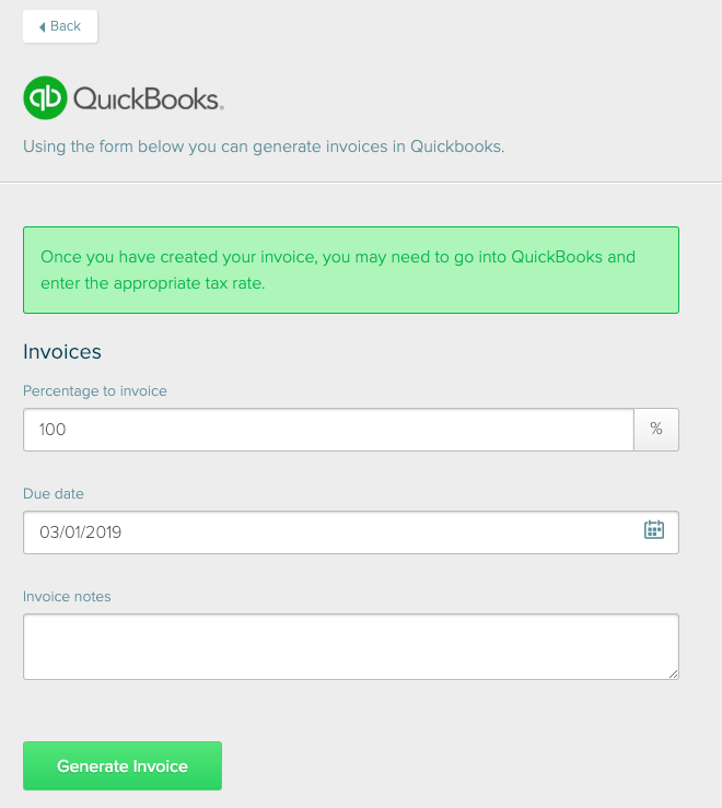 Quickbooks Online Proposify