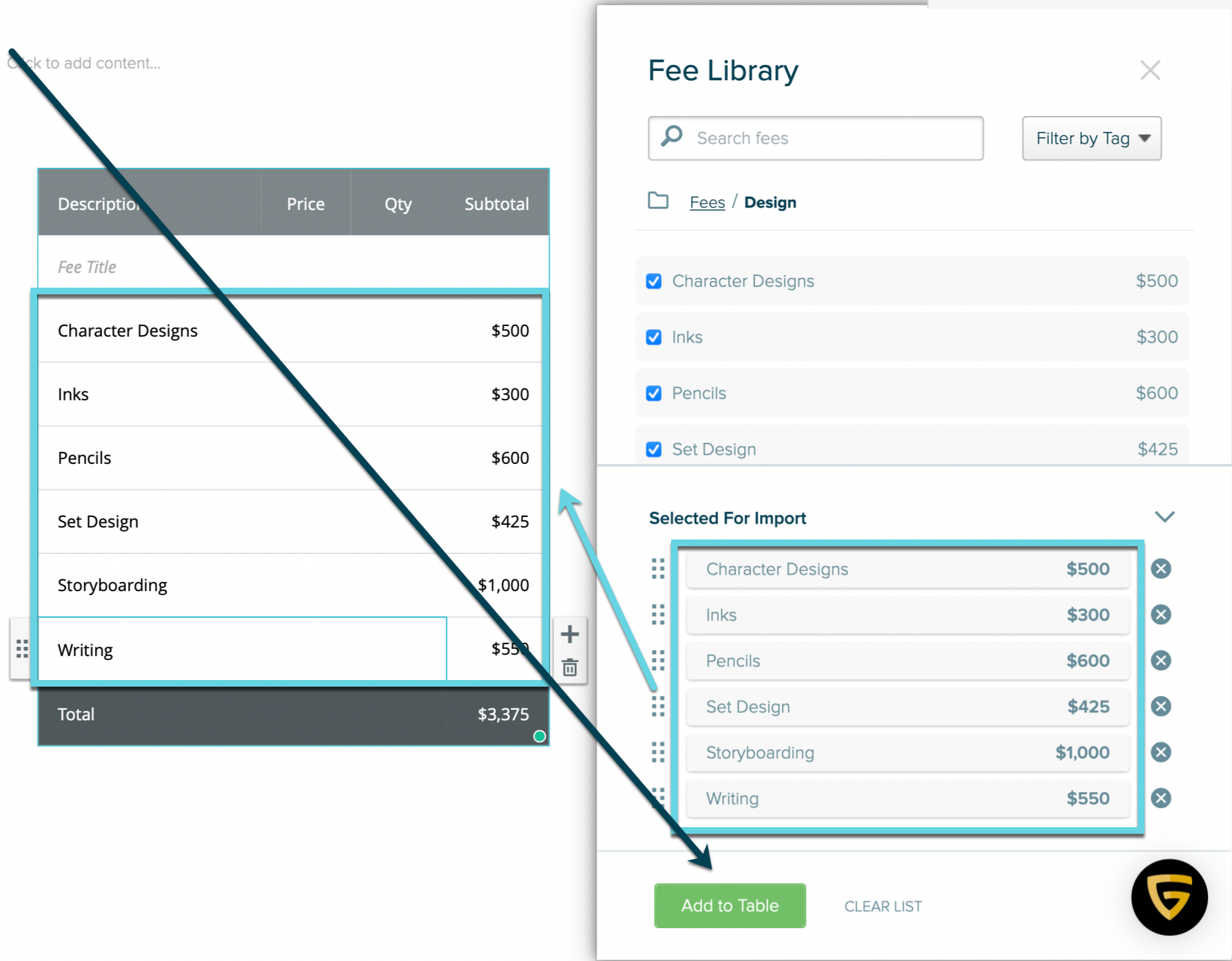 importing-fees-from-the-pricing-library-proposify