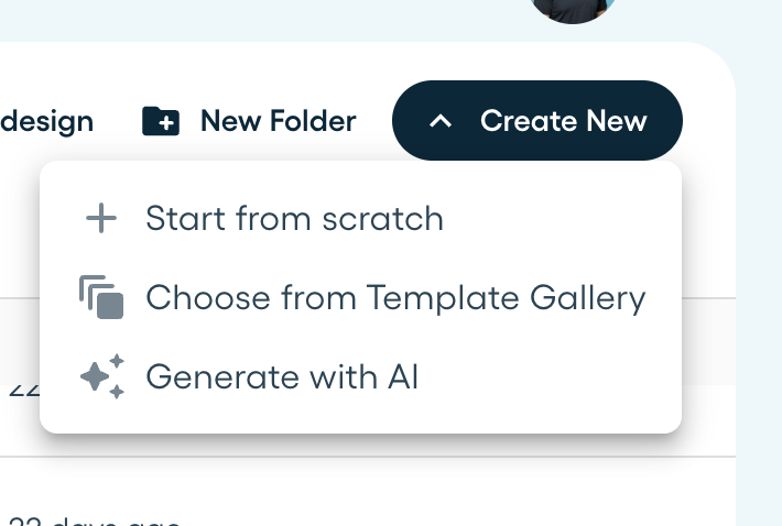 Create new template options